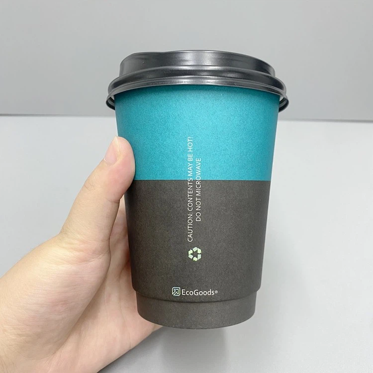 12oz Double Wall Coffee Paper Cups With Lid