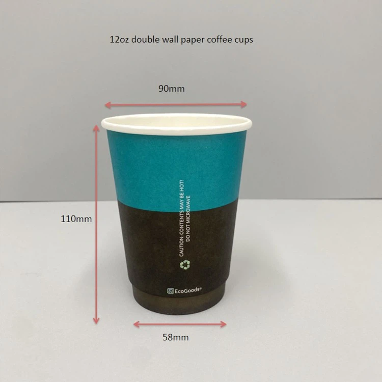 12oz Double Wall Coffee Paper Cups With Lid