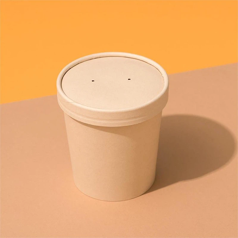 disposable soup cup with paper lid