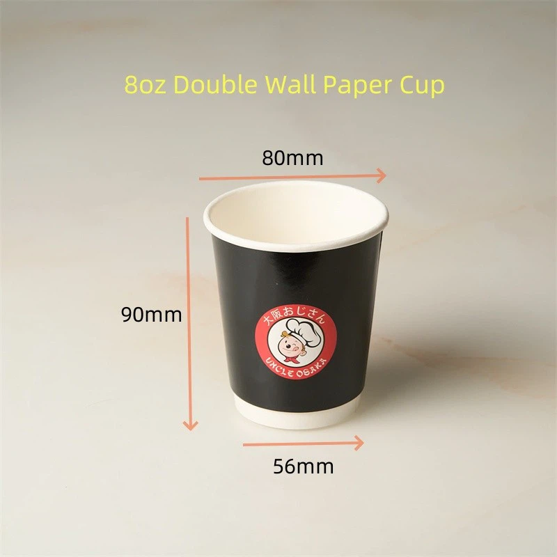 8oz Double Wall Papr Cups With Lid