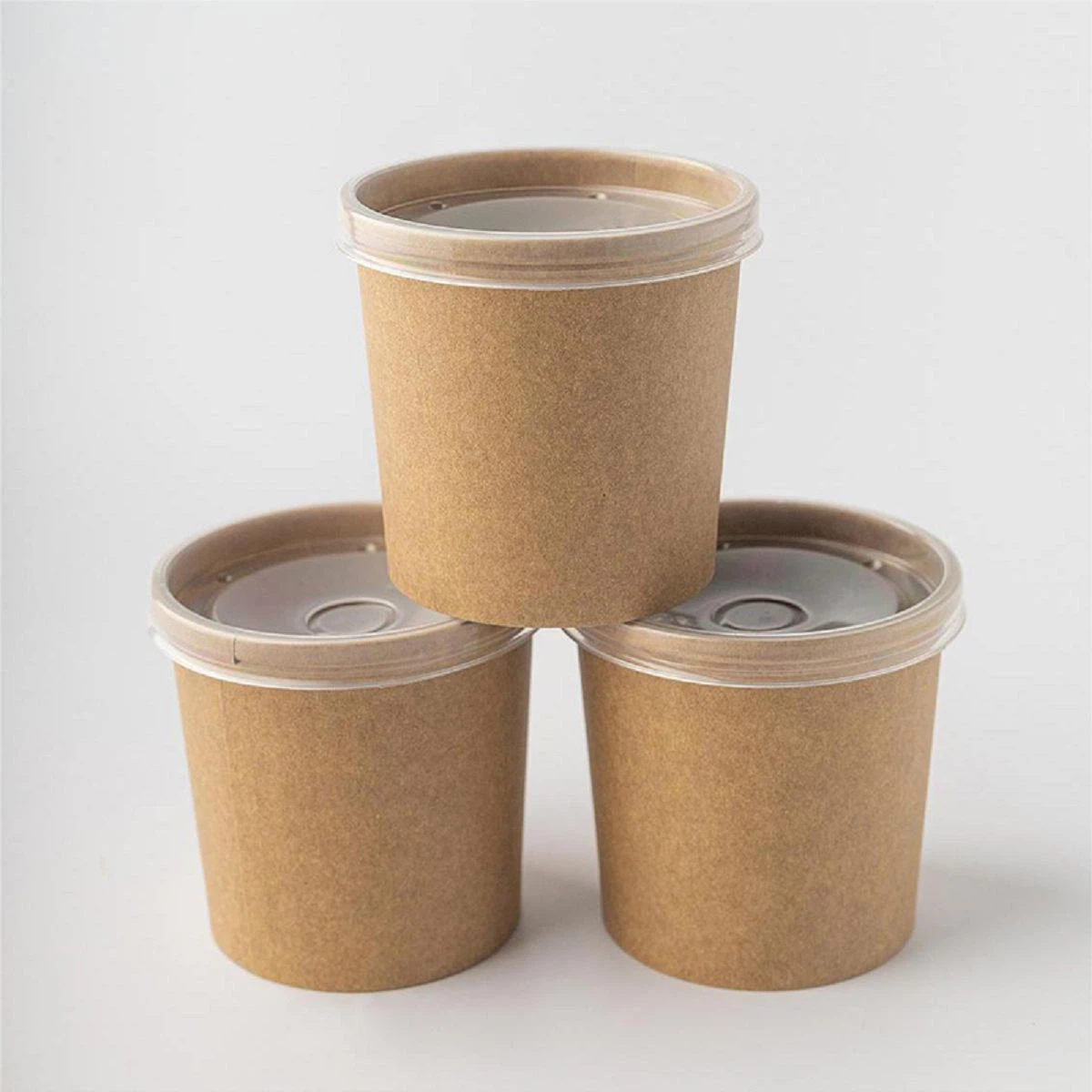 kraft paper cup with pp lid001
